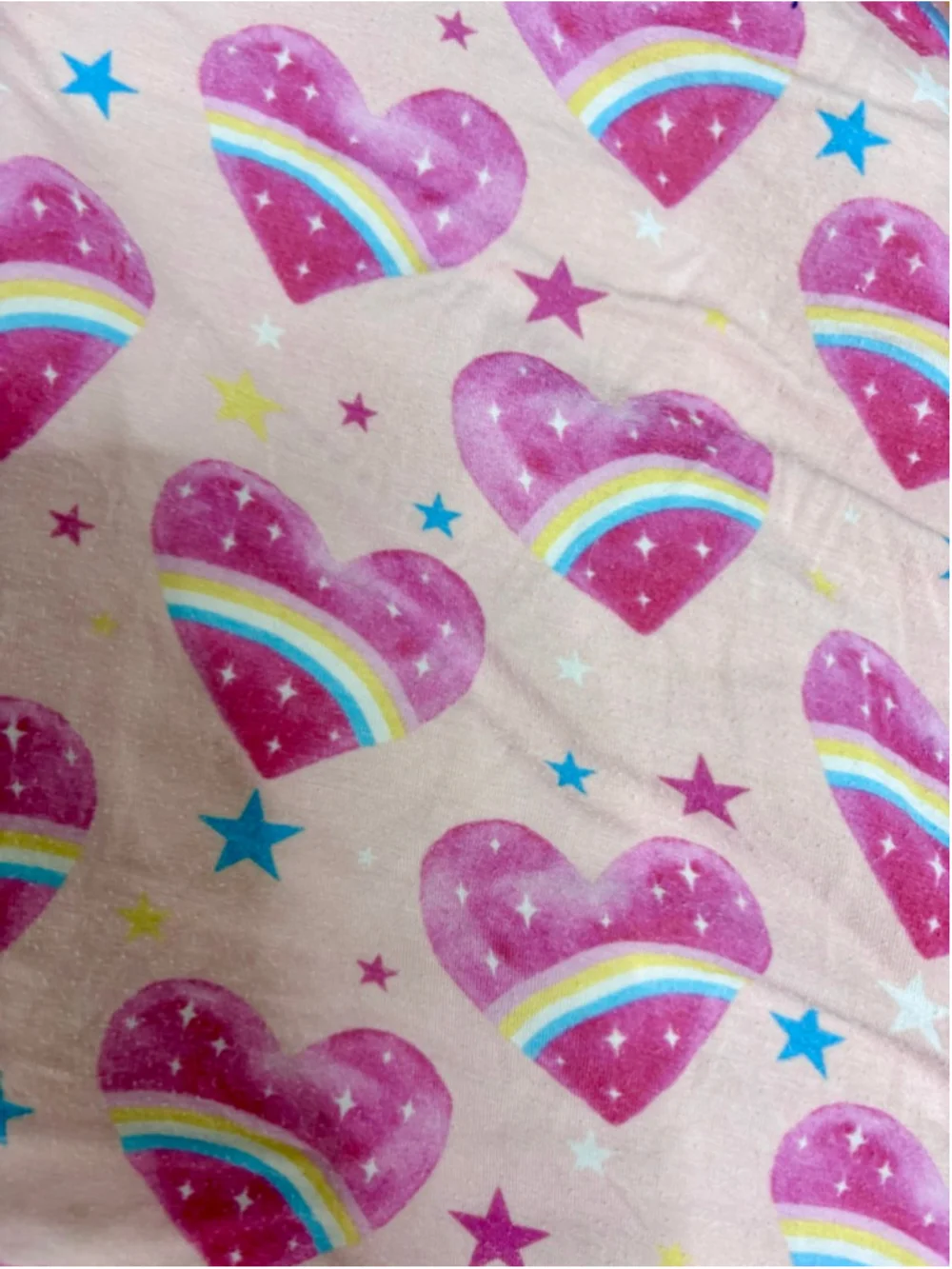 Posh Peanut Kids Bamboo Terry Towel Pink Heart Rainbow Ruffle